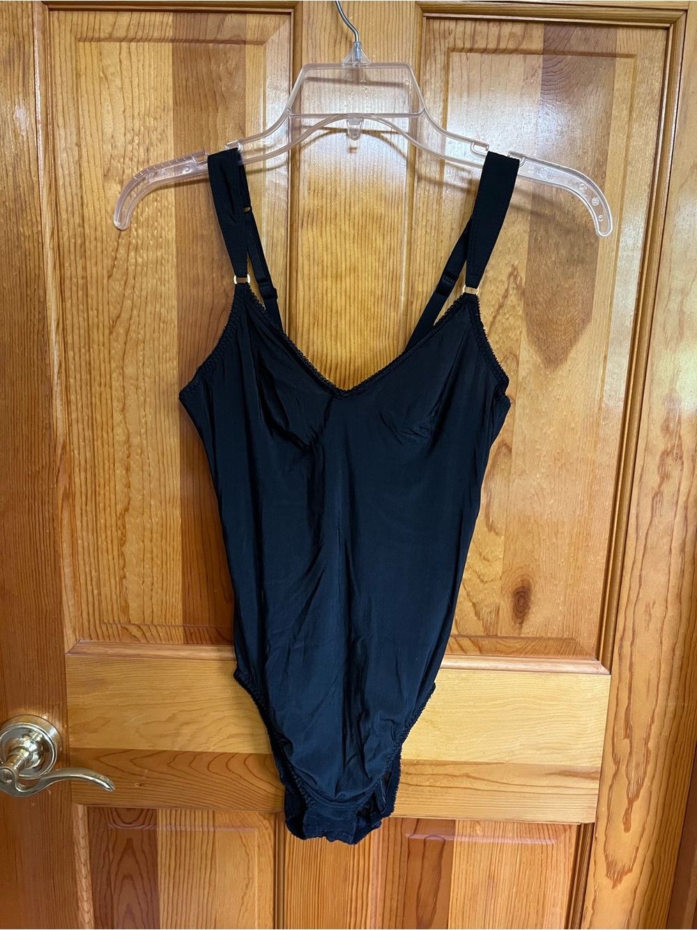 Olga Black Seamless Support Bodysuit